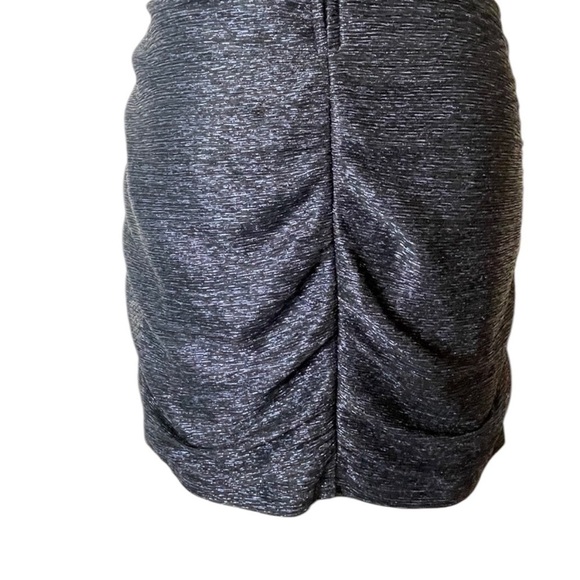 City Triangles Ruched Women's Dress Size Large Y2k 2000 Metallic Shimmer Blue - Picture 12 of 14